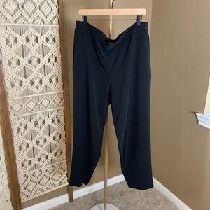 Vince Camuto Women's XL Black Pull-on Pants pockets straight leg ankle length